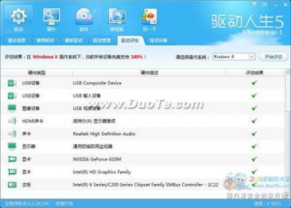 驅(qū)動(dòng)人生評估你的電腦是否適合裝Win8系統(tǒng) 讓升級更簡單